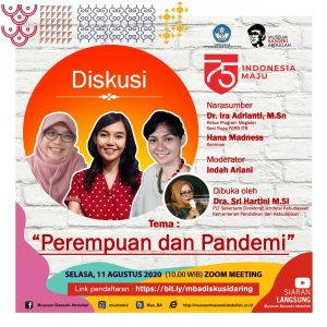 Read more about the article Diskusi Daring “Perempuan dan Pandemi”