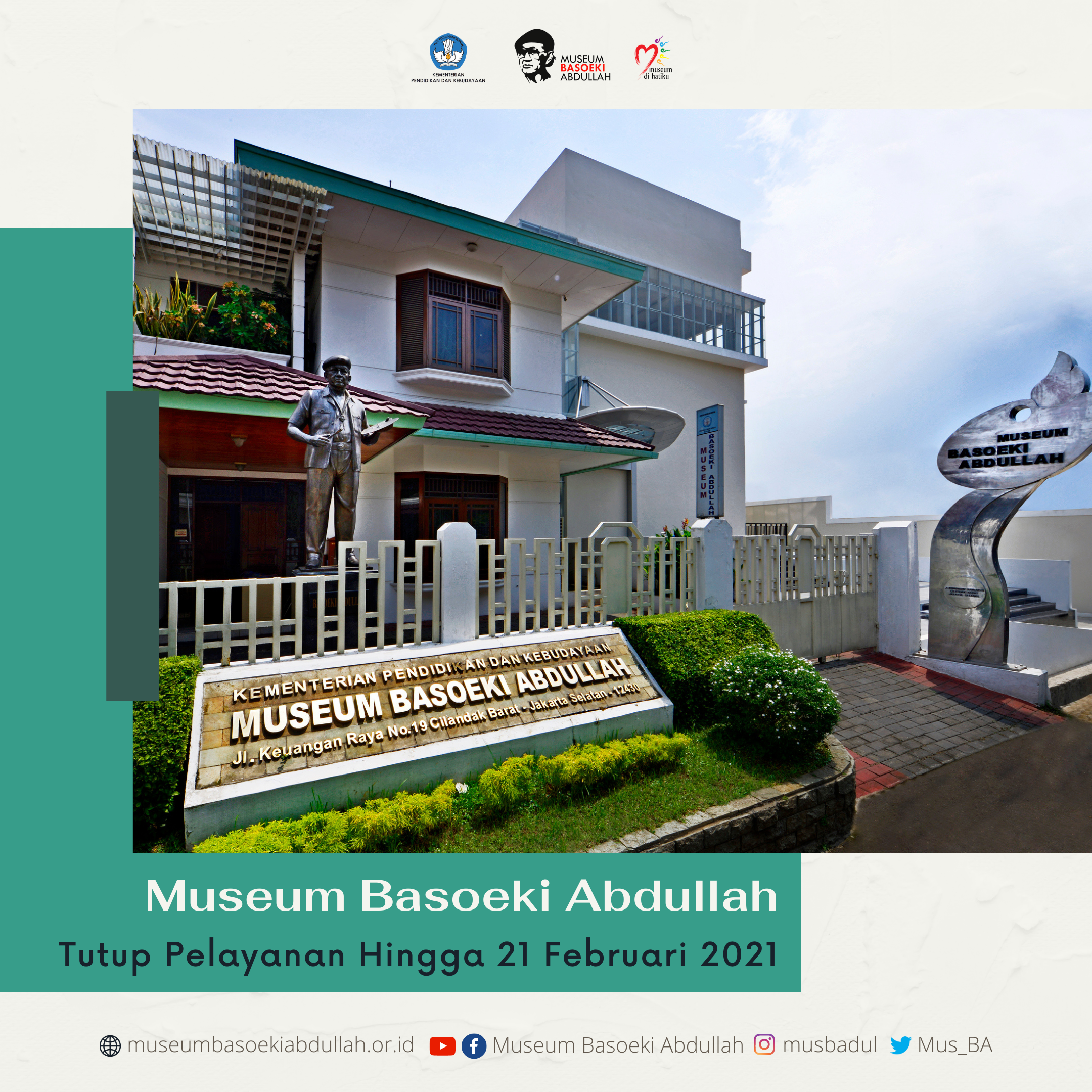 You are currently viewing Museum Basoeki Abdullah Tutup Layanan Kunjungan