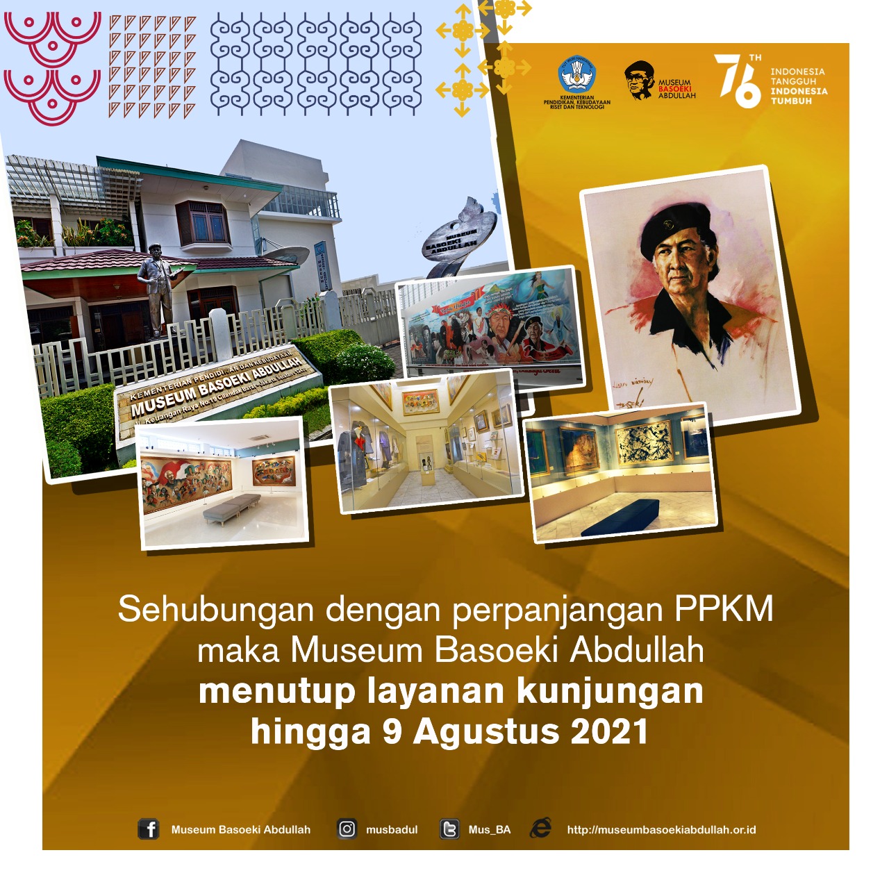 Read more about the article Museum Basoeki Abdullah Tutup Layanan Kunjungan