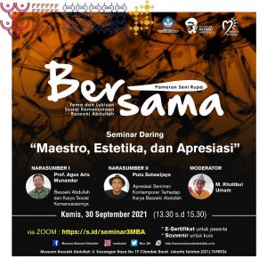 Read more about the article Seminar Daring “Maestro, Estetika, dan Apresiasi”