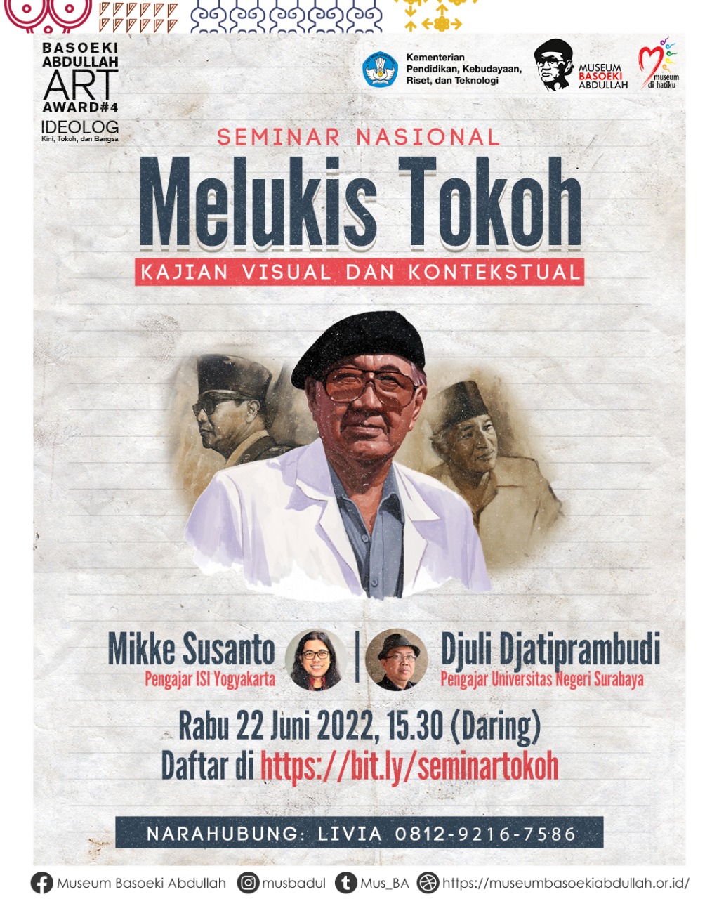 You are currently viewing Seminar Nasional Melukis Tokoh : Kajian Visual dan Kontekstual