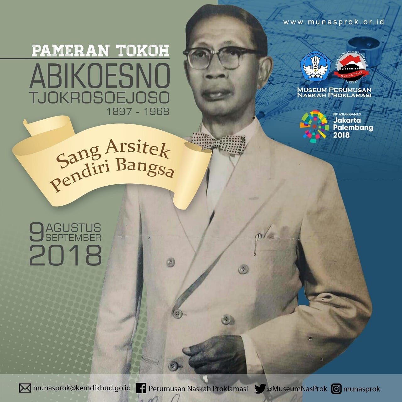 You are currently viewing Pameran R.M. Abikoesno Tjokrosoejoso “Sang Arsitek Pendiri Bangsa”