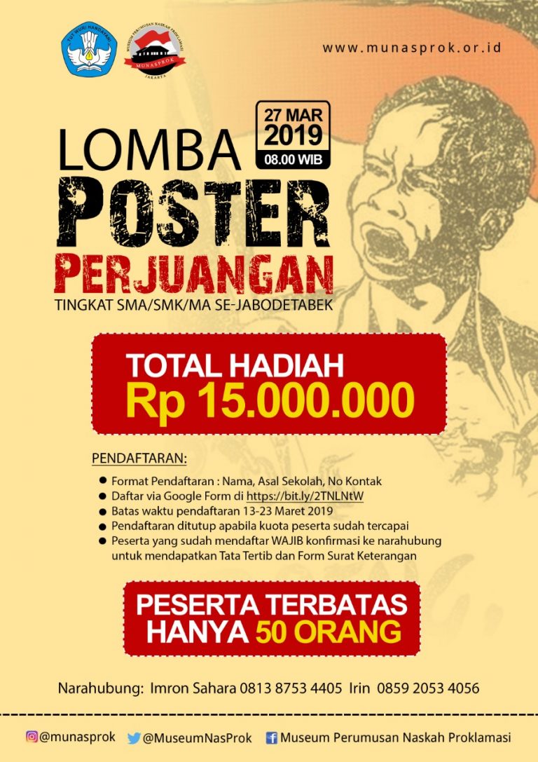 Read more about the article Lomba Poster Perjuangan Tingkat SMA/SMK/MA Se-Jabodetabek