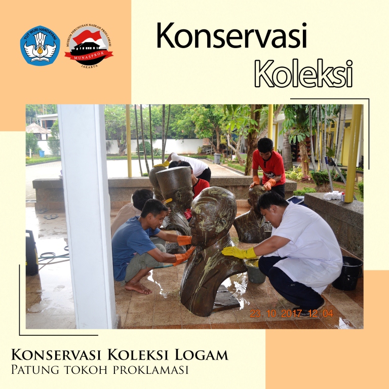 Read more about the article [KONSERVASI KOLEKSI : Patung Logam Tokoh Proklamasi]