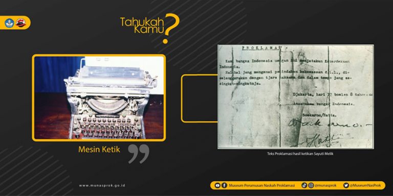 Read more about the article [TAHUKAH KAMU : Mesin Ketik dan Naskah Proklamasi]