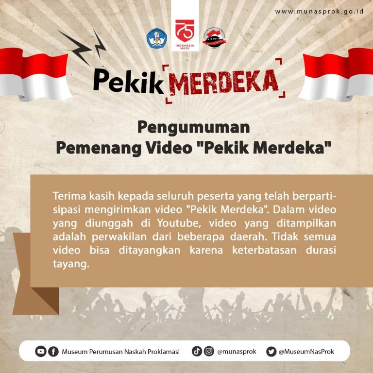 Read more about the article [INFO MUNASPROK : Pengumuman Video Pekik Merdeka]