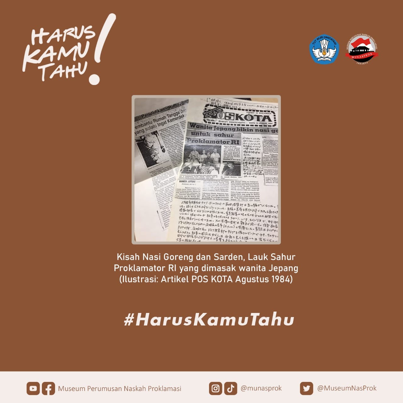 Read more about the article [HARUS KAMU TAHU : Kisah Nasi Goreng, Menu Sahur Saat Penyusunan Naskah Proklamasi]
