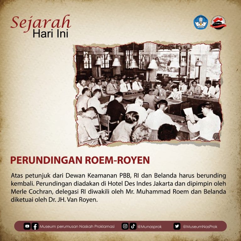 Read more about the article [TODAY IN HISTORY : Roem-Royen Negotiations]
