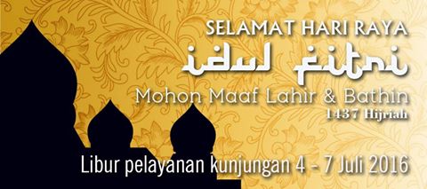 Read more about the article Selamat Hari Raya Idul Fitri 1 Syawal 1437 H