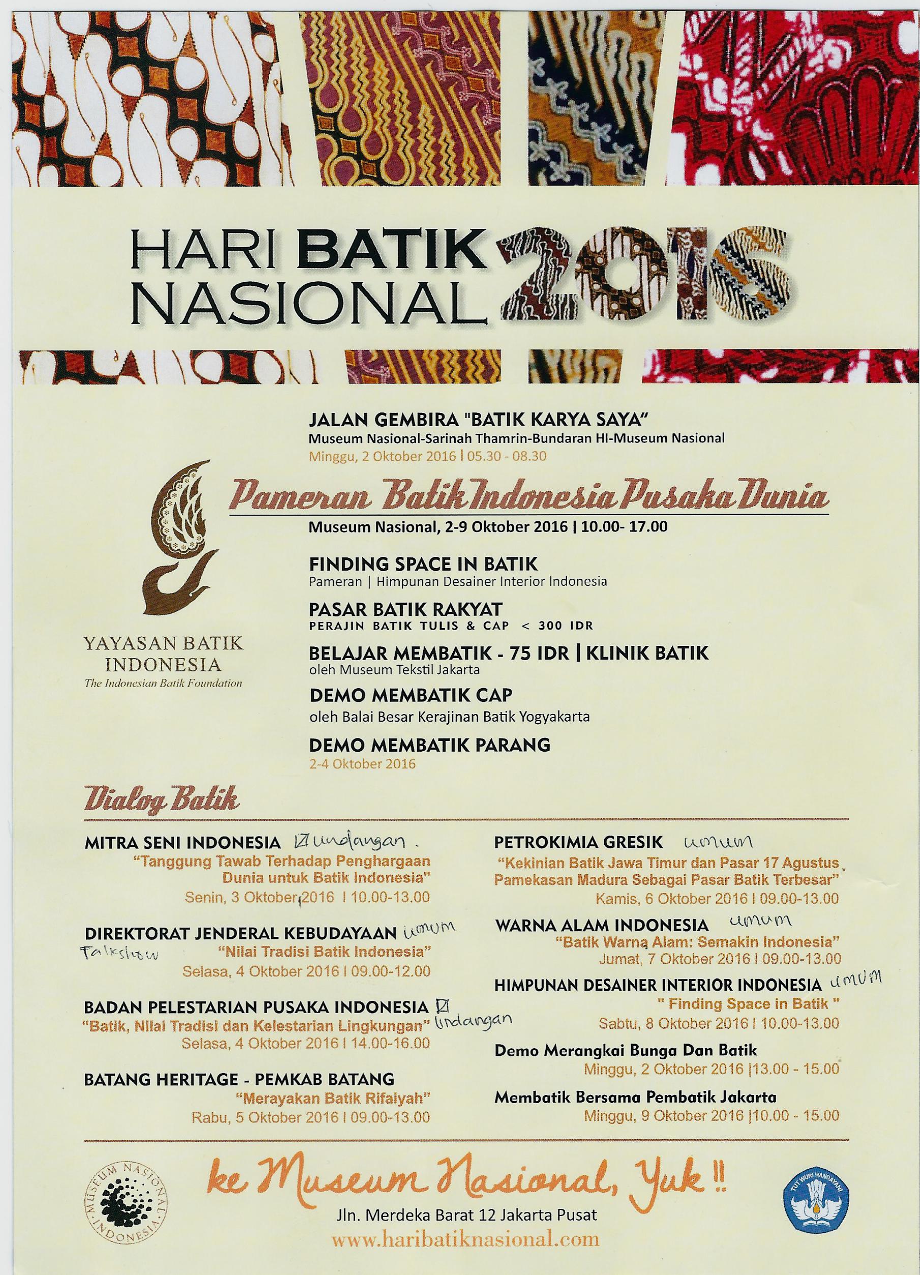 You are currently viewing Kegiatan hari Batik Nasional di Museum Nasional