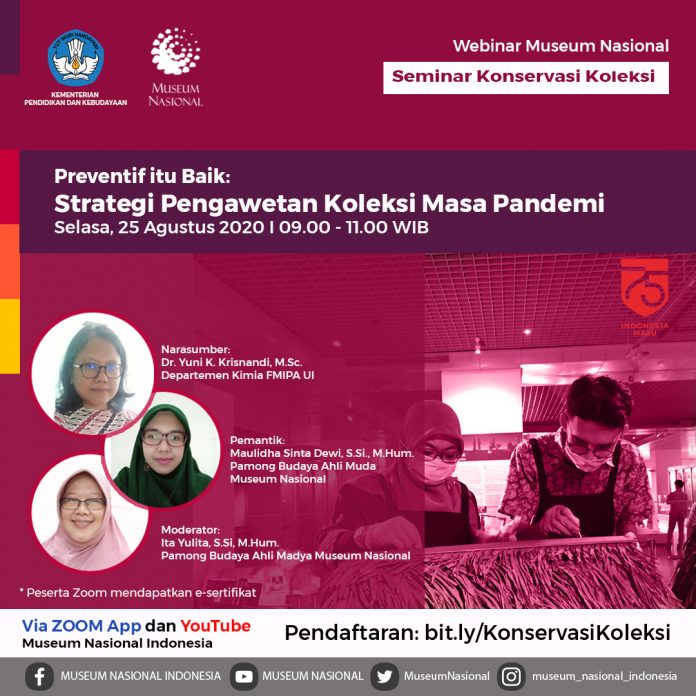 Read more about the article Seminar : “Preventif itu Baik: Strategi Pengawetan Koleksi Masa Pandemi”